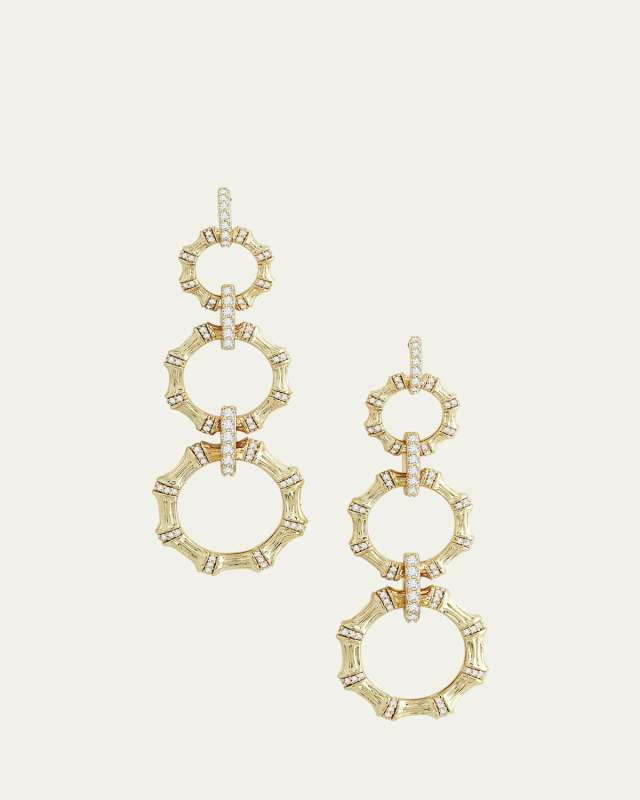 Bamboo Long Chain Earrings
